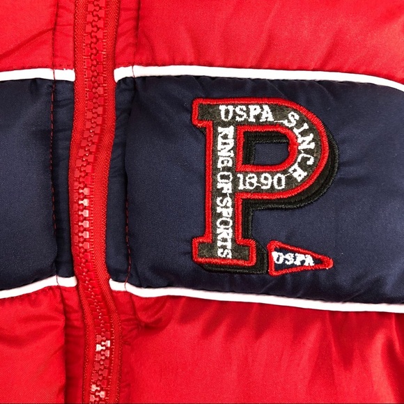 U.S. Polo Assn. Puffer Coat w/ Varsity Sleeves - Picture 5 of 8